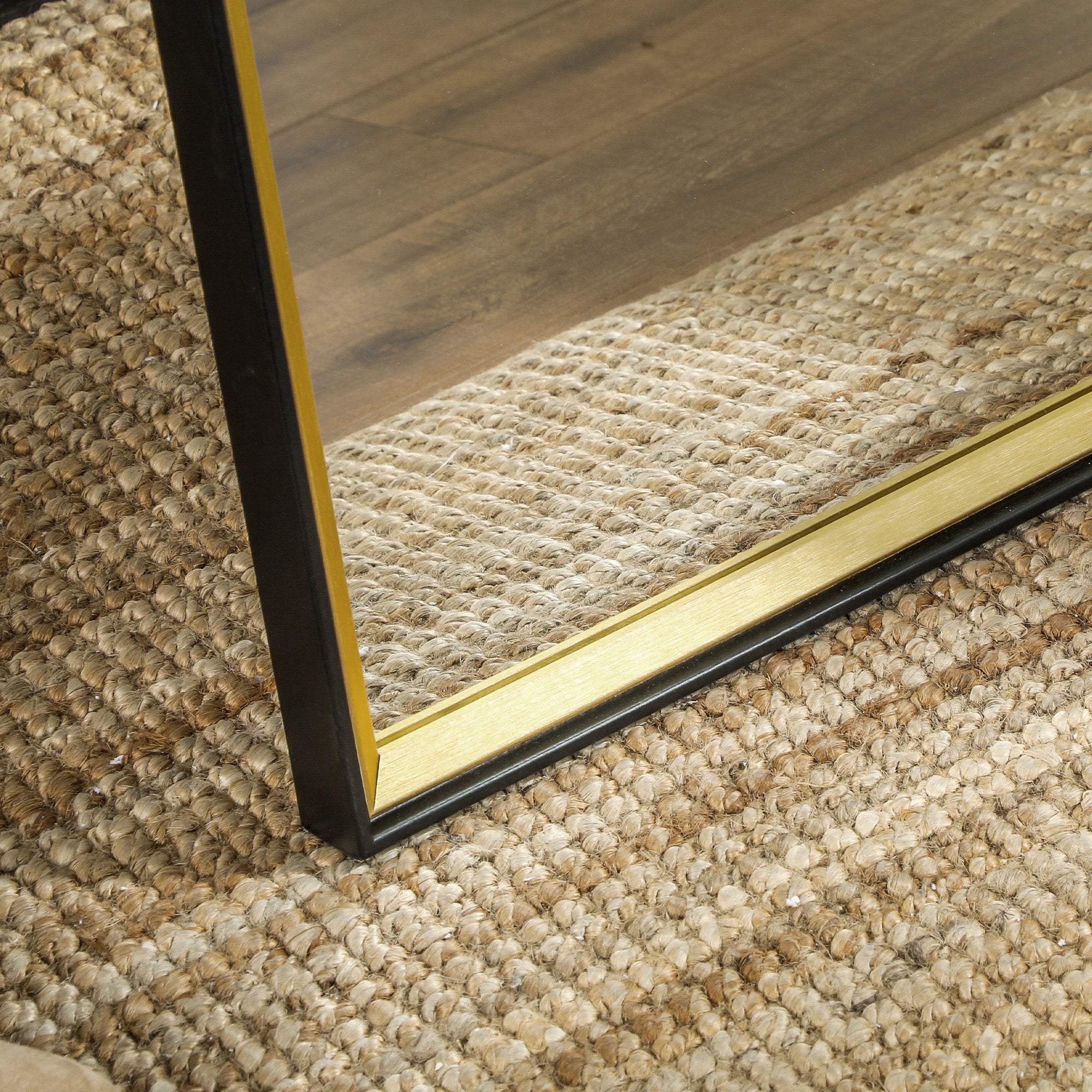 HOMCOM 157 x 37cm Elegant Full-Length Mirror - Black/Gold-Tone